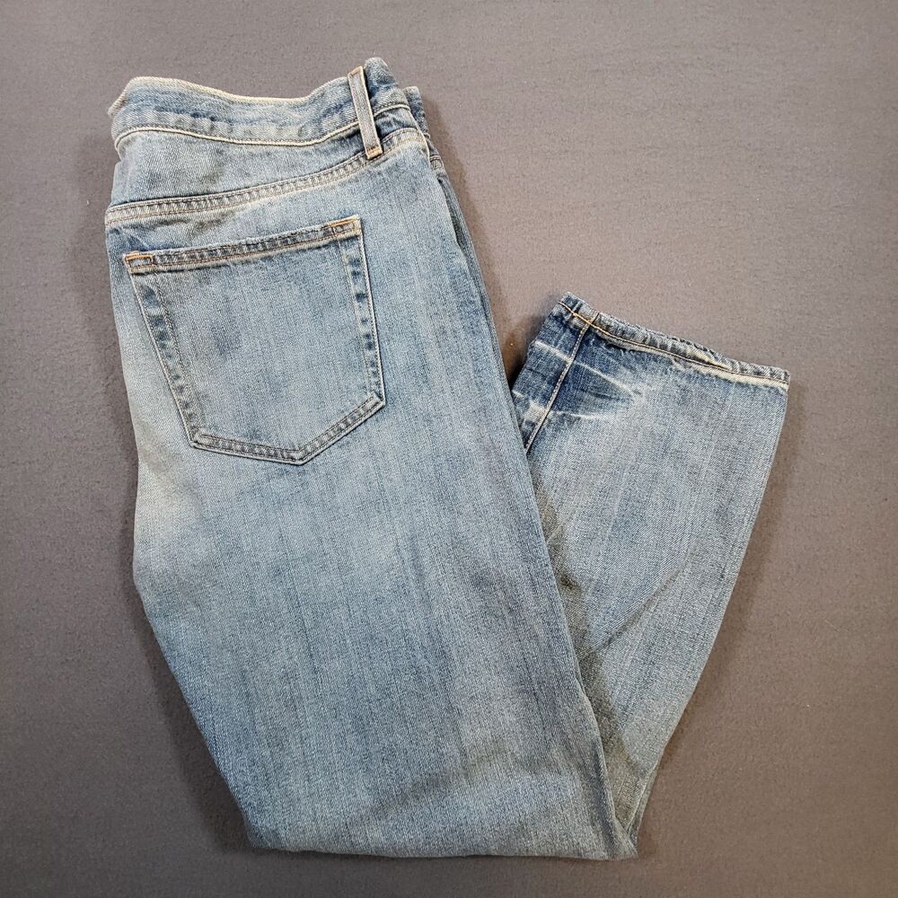 Outerknown Womens S.E.A. Fillmore Boyfriend Jeans 32x27 Blue Medium Wash Button